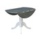 International Concepts Round 42 in. Dual Drop Leaf Dining Table with 4 Slat Back Chairs - 5 Piece Dining Set, 42 in W K05-42DP-C13-4 - alternate 5